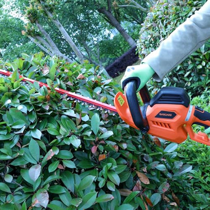 GARCARE 24-Inch Corded Hedge Trimmer Electric 680W 180° Rotating Handle