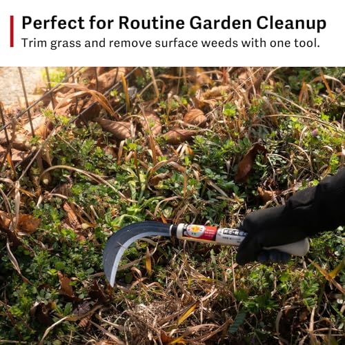 HOUNEN Japanese Garden Sickle, 4.7-Inch YCS-3 Composite Steel Hand Sickle - color: 4.7" Daruma Sickle