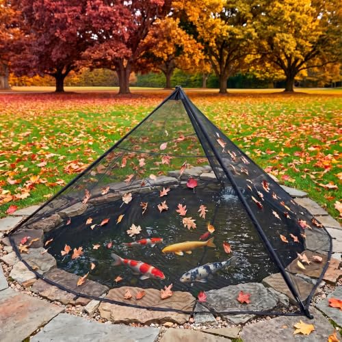 8 x 10 ft Pond Cover Dome Net with Frame for Outdoor Koi Pond - size: 10x8x5ft