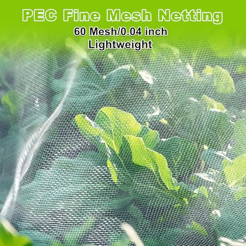 Remiawy Garden Netting, 2 Pack 10 x 33 FT Ultra Fine Garden Mesh Netting for Plants, Gardening Raised Bed Barrier Row Cover Protection Screen for Fruits Flowers Vegetables from Birds Animals Deer