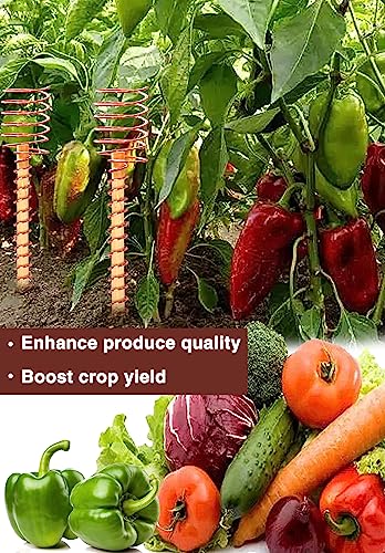 6 Pack 17" Copper Garden Stakes for Plant, Electroculture Copper Wire Rod - color: 6Pack 17Inch