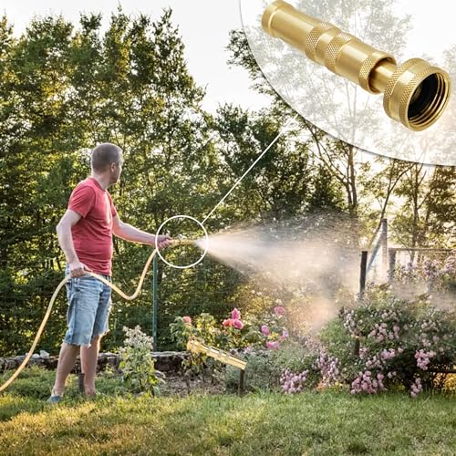 Triumpeek Solid Brass Hose Nozzle, 4 Pack 4"L - color: 4 Packs - Brass