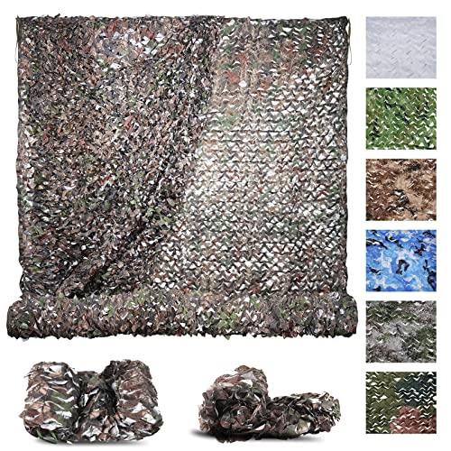Sposuit Camo Netting - Camouflage Net 10x20 20x20 10x10 5x10 5x20, Military Camo Netting for Hunting Bulk Roll, Camo Tarp Sunshade Net for Party Decorations, Sunshade, Camping Ghillie Netting - color: Maple Leaf, size: 10ft x 10ft(3M x 3M)