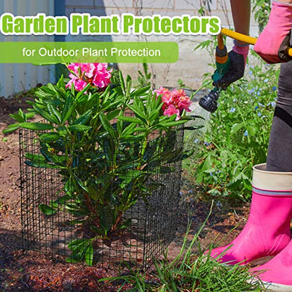 Zubebe 20 Pack Plant Protectors from Animals, Plant Cages, 12 x 12 Inch - size: 12 x 12 Inch