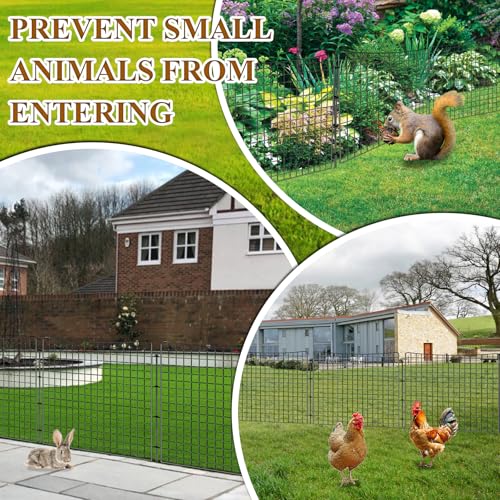 10 Panels Garden Fencing Animal Barrier, 36in(H) X 25ft(L)