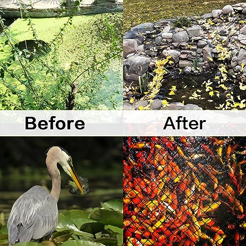 10x10ft Koi Pond Netting for Leaves, 1/2 in Mesh Netting Pond Cover Kit - size: 10FT*10FT