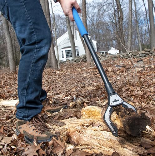 Unger Professional 42.5” Rugged Reacher Grabber Tool with Rotating Head, Outdoor Trash Picker Upper, Heavy Duty Claw Pickup, Durable Litter Yard Clean Up for Twigs, Lawn, and Garden Use