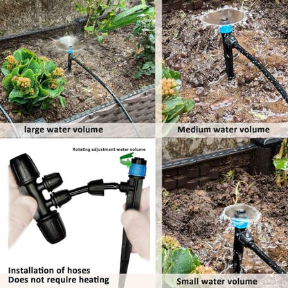 Drip Irrigation System with Water Timer Auto Watering System for Garden 5/16“ID and 1/4 Inch Pipe 162ft Adjustable Spray Kit, for Greenhouse, Garden, Lawn, and for Potted Plants - size: Kit 8a - 162 ft