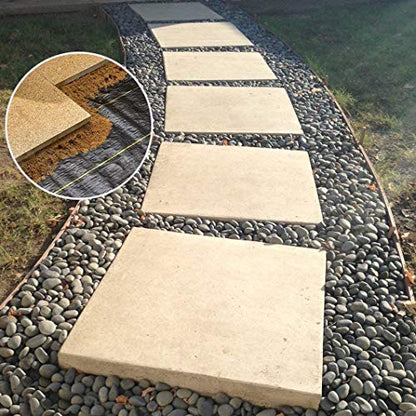 Agfabric 6.5x50ft Landscape Ground Cover Heavy PP Woven Weed Barrier,Soil Erosion Control and UV stabilized, Plastic Mulch Weed Block - size: 6.5 x 50ft