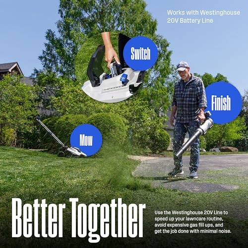 Westinghouse Cordless 20V Leaf Blower with 4Ah Battery and Charger, 350 CFM and 110 MPH Max Airspeed, 2 hr. Charge Time with Variable Speeds - style: 20V Leaf Blower