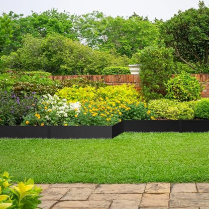 33ft. 10 Pack Metal Landscape Edging, 40" L × 6" H Garden Border - color: Black, size: 6 Inch