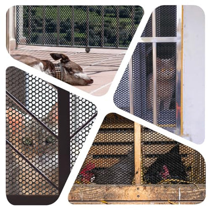 Black Plastic Wire Mesh Fence 16In x 10Ft, Chicken Wire Fencing for Poultry - color: Black, size: 16IN x 10FT