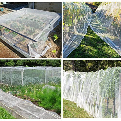 2 Pcs Mosquito Netting, 6.5'x10' Insect Garden Bird Netting Pest Barrier - size: 6.5 x 10 Ft x 2 pcs