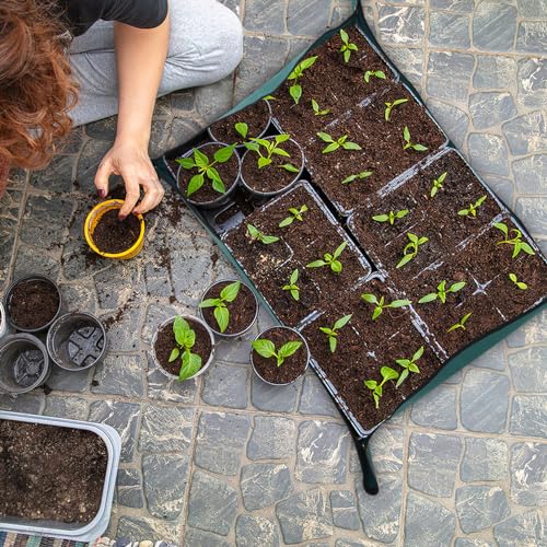 LIOOBO Repotting Mat for Indoor Plants 29.52 X 29.52 X 0.39 in Foldable Plant Mat with Non-Slip Bottom Potting Soil Pad for Transplanting Pruning Watering Gardening Work