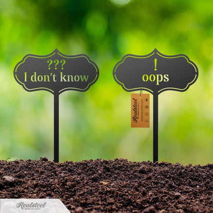 RealSteel Metal Seed & Plant Markers – Elegant Indoor & Outdoor Garden Stakes – Durable Herb, Vegetable & Fruit Plant Labels for Pots, Raised Beds & Greenhouse – Farmhouse Garden Gift - (Dill) - style: DILL