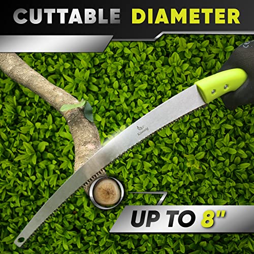 Professional Heavy Duty Pruning Saw (RAZOR SHARP 14" CURVED BLADE) Comfort Handle with Saw Blade Enclosure - size: 14" Curved