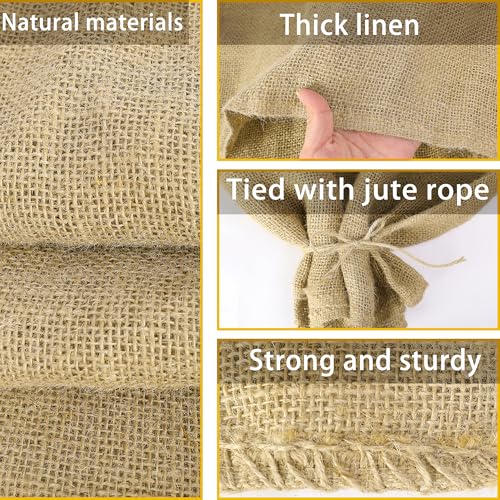 2 Pcs Burlap Winter Plant Cover Bags,40"x 24" Frost Cloth Freeze Protection - color: 24x40in-2pcs