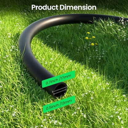 MIXC 100FT 1/2" Irrigation Tubing, 0.7" OD x 0.5" ID Mainline Hose - size: 100FT 1/2'' Main Tube