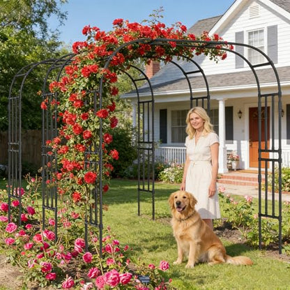 87in H Tall Garden Arch Trellis for Climbing Plants Outdoor - size: 79" L x 16" W x 87" H