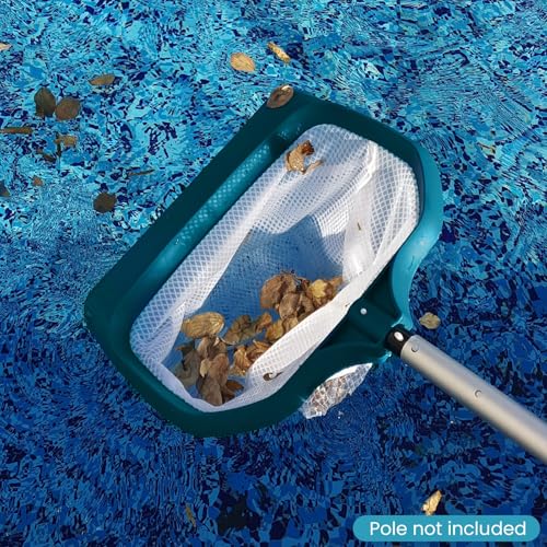 17.5" Ultra Fine Mesh Pool Net Skimmer, Deep Bag Leaf Rake (No Pole) - size: Diamond Pool Rake