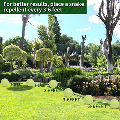USKICH 10 Pack Snake Away Repellent, Snake Repellent Balls for repelling Snakes Rats and Other Pests, for Yard Lawn Garden Camping Fishing, Natural Plant Formula Pest Insect Control(Recipe Upgrade)… - color: Yellow-snake