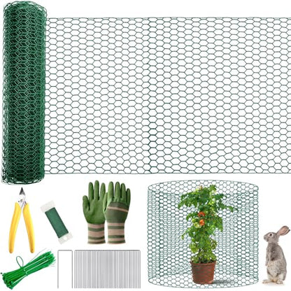 Plant Protectors from Animals with Extra Wide 24" Chicken Wire - 200" Long Complete DIY Metal Mesh Kit for Large Garden & Craft Projects - size: 24*200 Inch