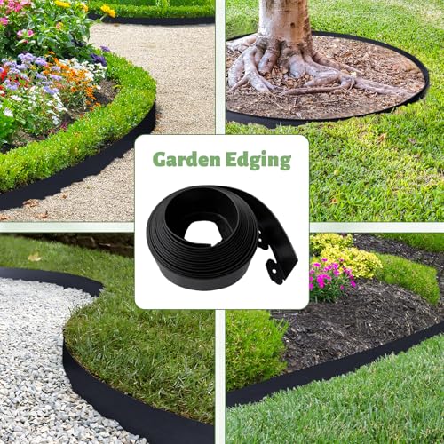 Landscape Edging Border, 2" x 66 FT No-Dig Lawn Edging Kit - size: 2 Inch x 66 FT
