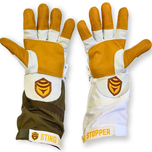 Sting Stopper Heavy Duty Beekeeping Gloves, White, X-Large - color: White, size: X-Large
