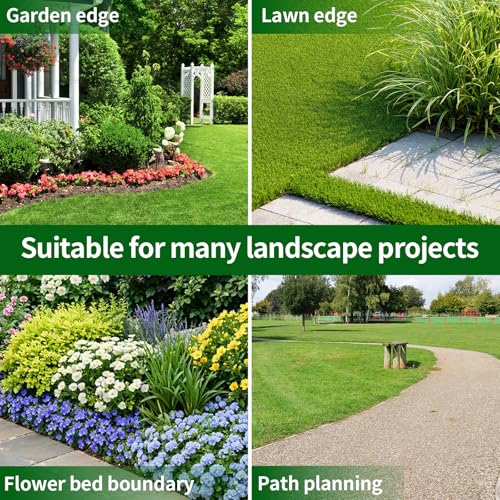 AggFencer Landscape Edging 4in Garden Edging Borders No Dig 164ft - color: Black, size: 4in x 164ft