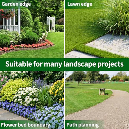 AggFencer Landscape Edging 4in Garden Edging Borders No Dig 100ft - color: Black, size: 4in x 100ft