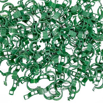 Piteno® 300Pcs Tomato Clips, Plastic Trellis Clips, Plant Support Clips, Grape Vine Tomato Vine Vegetables Plants Garden Support Clips to Grow Upright Makes Plants Healthier (Green) - color: Green