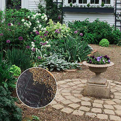 TUFFIOM 3 x 300 FT Weed Barrier Garden Landscape Fabric, UV-Resistance Ground Cover, 125gsm/3.7OZ Heavy Duty Material for Superior Weed Control, Perfect for Greenhouse, Yard, Flower Bed, Garden - size: 3 x 300 FT