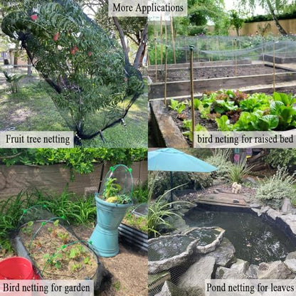 Bird Netting for Chicken Coop 25x50 FT, 1" Chicken Run Cover Net - size: 25x50 FT