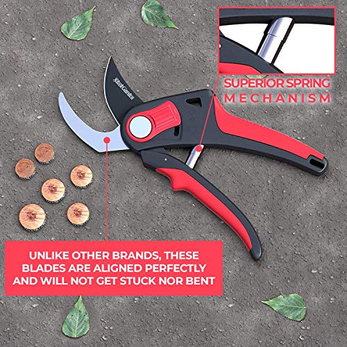 Pruning Shears, Sharp Bypass EZ-Cut, Handheld Gardening Tools