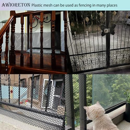 Upgraded Heavy Duty Plastic Chicken Wire Black Zip Ties Poultry Fence - color: Black