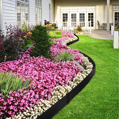 33ft. 10 Pack Metal Landscape Edging, 40" L × 6" H Garden Border - color: Black, size: 6 Inch