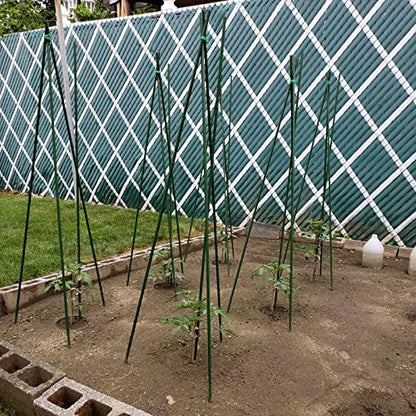 Garden Plant Stakes, 57 Inch (Approx 5Ft) Steel Tomato Stakes, 25 Pack - size: 57 Inch