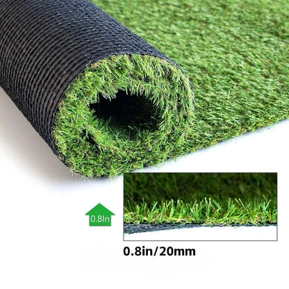 0.8 Inch Grass Height Artificial Grass 3FT x 9FT Customizable Flame Retardant UV Resistant Synthetic Grass Green Fake Turf Carpet - size: 3FT×9FT