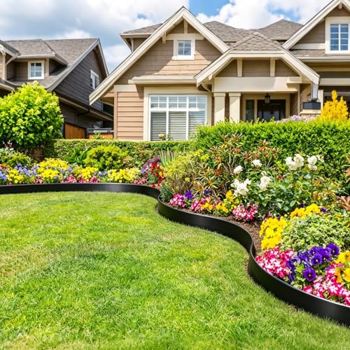 Landscape Edging, 4IN x 33FT Plastic Garden Edging Borders - size: 4IN x 33FT