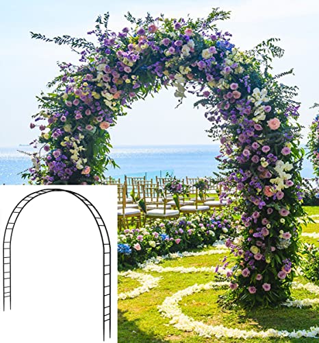 Queension Extra Large Garden Arch 7.2Ft Wide 9.2Ft High, Black - color: Black, size: 9.2FT