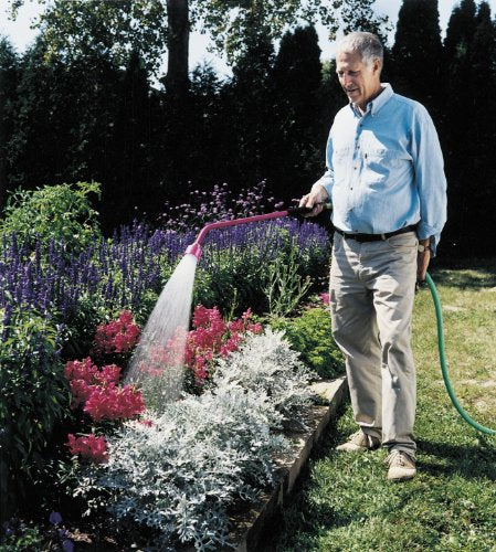 Dramm Sunrise Soft Rain Watering Spray Wand – 30” Long, Green – Gentle Full-Flow Spray with Shut-Off Valve & 8” Foam Grip – Lightweight & Durable for Gardens, Hanging Baskets & Planters - color: Green, size: 30 Inches