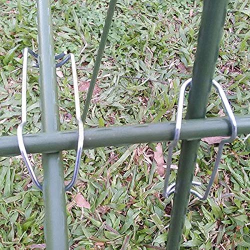 Fdit 30Pcs Stainless Steel Plant Support Spring Clip Greenhouse Spring Fixing Clamps for Home Garden (1#)