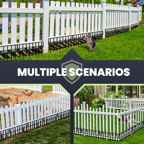 42.5FT No Dig Fence Panels - 30 Pack Garden Fence Animal Barrier Rustproof Metal Dog Fence Panels for Yard, Anti Digging Barrier Garden Edging Border Fencing for Outdoor, Yard, Rabbit - size: 30 Pack,41.8Ft
