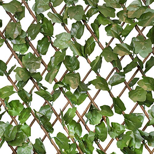 Verseo Artificial Ivy Privacy Fence Wall Screen, Expandable Faux Greenery Hedge Panel, Weather Resistant Leaf Wall Decor for Patio, Balcony, Garden, Backyard Indoor Outdoor Privacy Panels, 1 Piece - size: 1 Piece