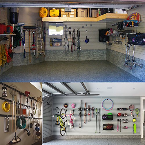 Garage Utility Double Hooks,Heavy Duty Steel Wall Mount Storage Organizer with Anti-Slip Coating,Load Capacity 66 LB (4 Pack Black 3" U Hook) - color: Black, size: 3Inch