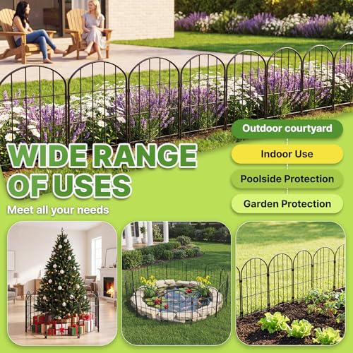 19 Pack Decorative Garden Fence Panels - 24in (H) x 20.58ft (L) Animal Barrier Fence No Dig Fencing Rustproof Metal Wire Edging Panel Border Apply to Dog Fencing for Yard Outdoor Decor Flower Beds - size: 20.58 ft (L) x 24 in (H)