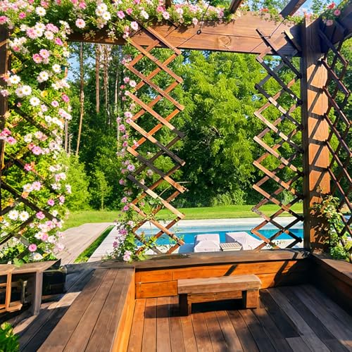 2Pcs Expandable Garden Trellis, 13"x68" Trellis for Climbing Plants Outdoor - size: 13" x 68" 2 Pack