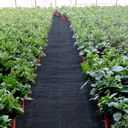 VEVOR Weed Barrier Fabric Heavy Duty 3x300 FT, 5.8oz Landscape Fabric, Woven Garden Fabric Weed Barrier, Weed Blocker Fabric, Weed Control Fabric Ground Cover, Geotextile Fabric, Gardening Mat, Black - size: 3FT*300FT-5.8OZ, style: Woven