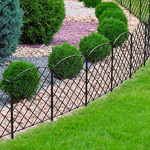 OUSHENG 19 Pack Decorative Garden Fence, Total 20ft(L) x 24in(H) - size: 20ft x 24in