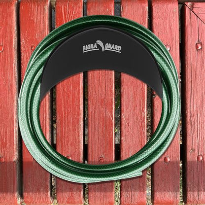 FLORA GUARD 2 Pack Garden Hose Holder, Wall Mount Hose Hanger - color: 2Pack Black